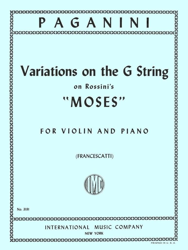 Variazioni Sul Mose' Di Rossini (Francescatti)